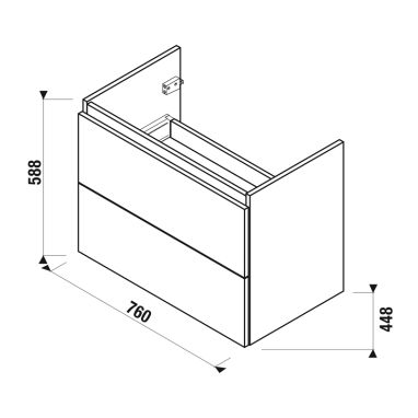 JIKA Тумба под умывальник подвесная Mio (H40J7164013421)